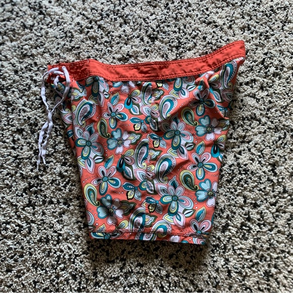 Maui Rippers Orange Abstract Floral Print Lightweight Stretch Board Shorts 16 - Picture 9 of 12